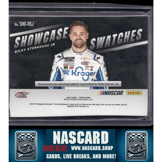 2023 Panini Prime #SHO-RSJ Ricky Stenhouse Jr. Showcase Swatches Red - NASCARD.shop