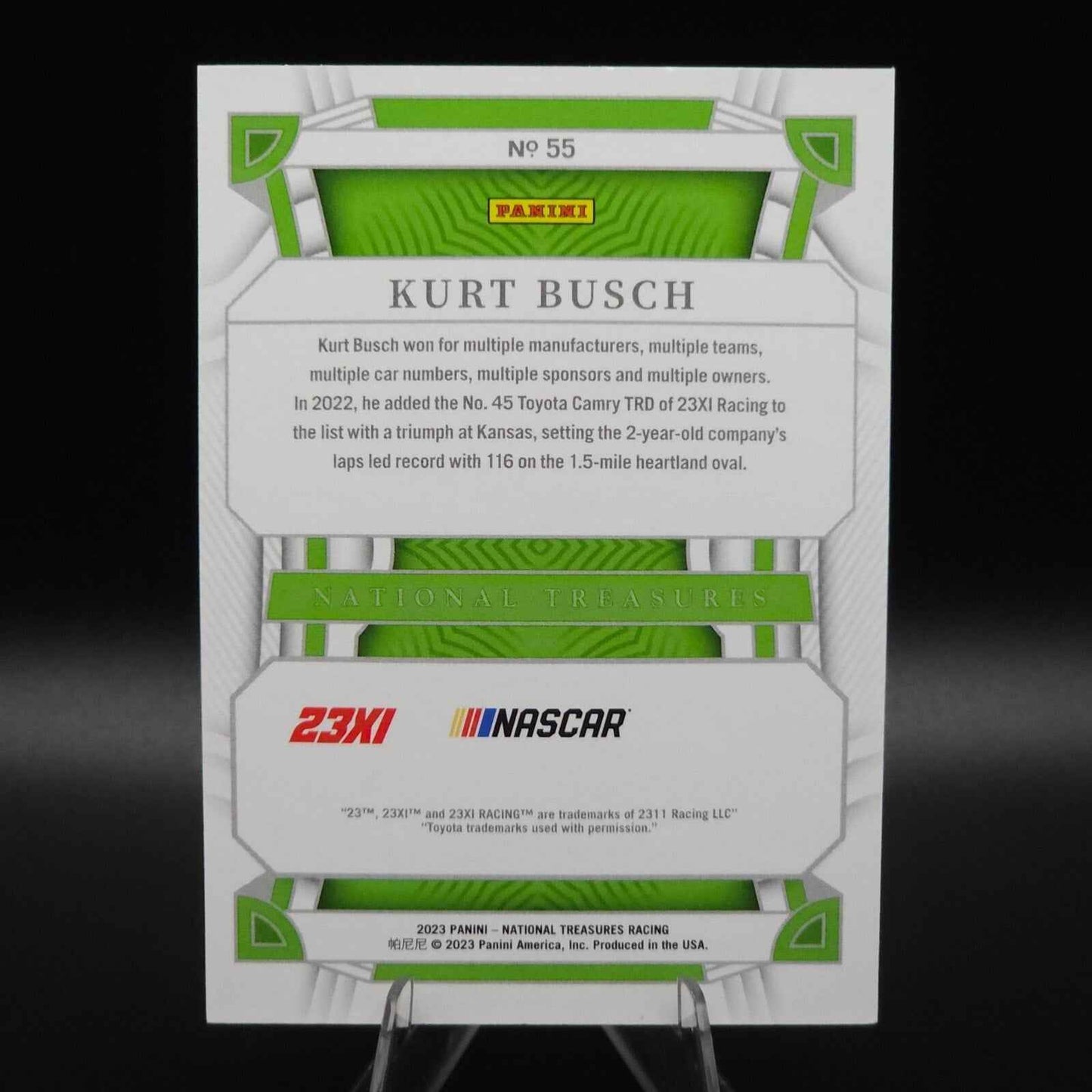 2023 National Treasures NASCAR Diamond Anniversary Holo Silver Kurt Busch /15 - NASCARD.shop