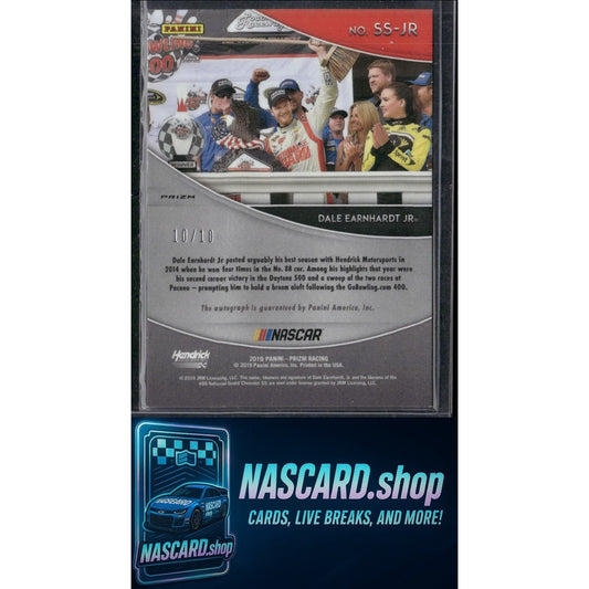 2019 Panini Prizm #SS-JR Dale Earnhardt Jr Scripted Signatures Gold Prizm #10/10 - NASCARD.shop