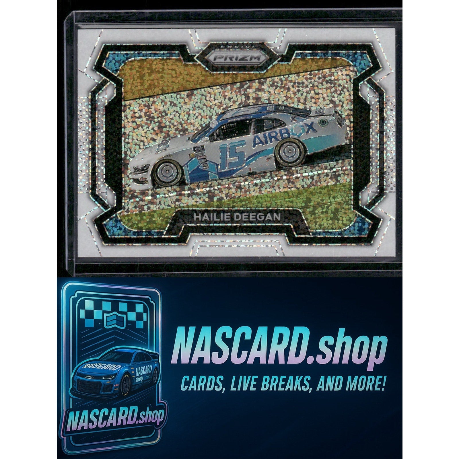 2024 Panini Prizm #16 Hailie Deegan White Sparkle - NASCARD.shop