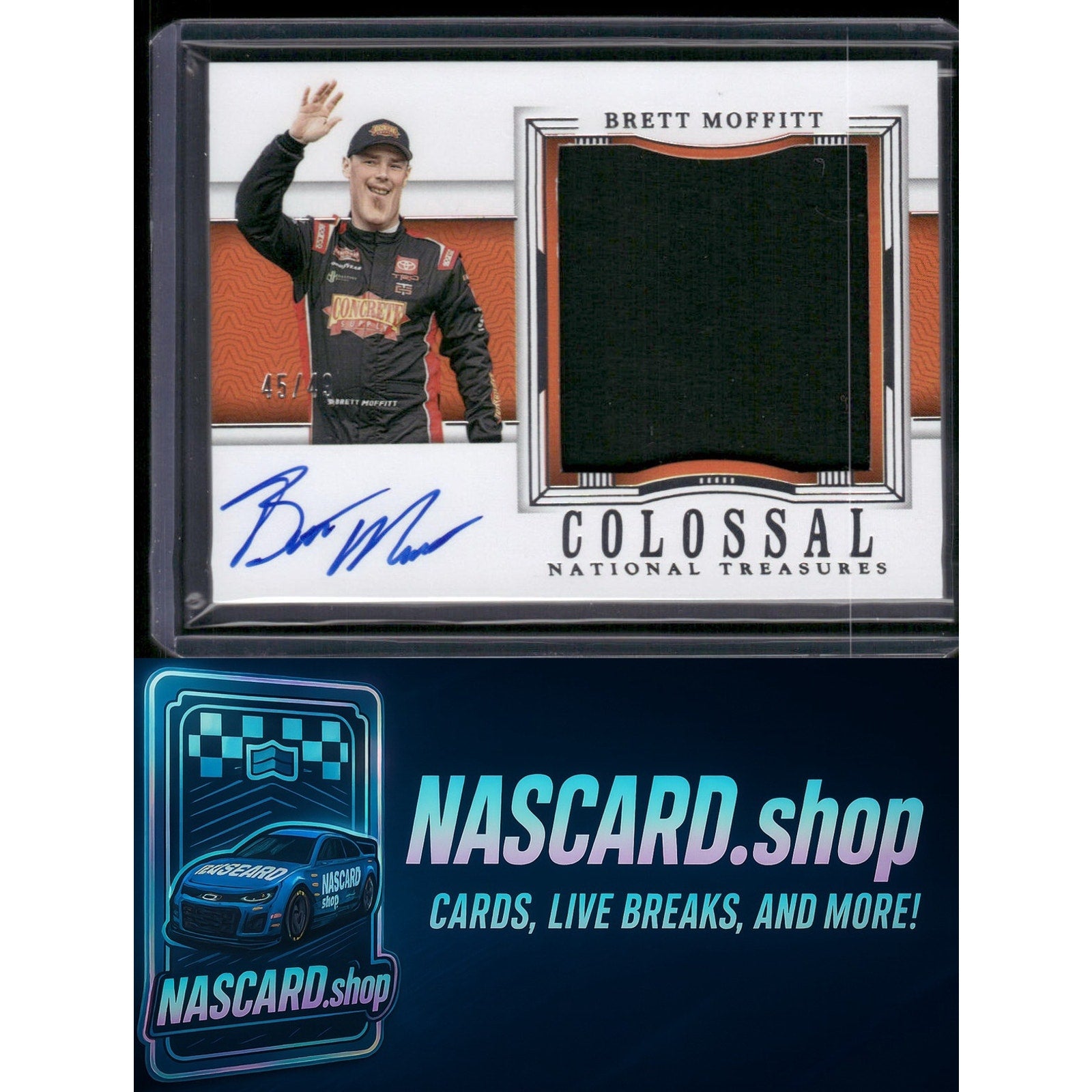 2024 Panini National Treasures Brett Moffitt Colossal Material Auto #/49 - NASCARD.shop
