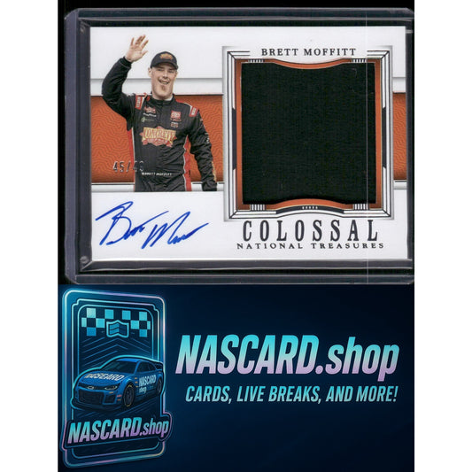 2024 Panini National Treasures Brett Moffitt Colossal Material Auto #/49 - NASCARD.shop