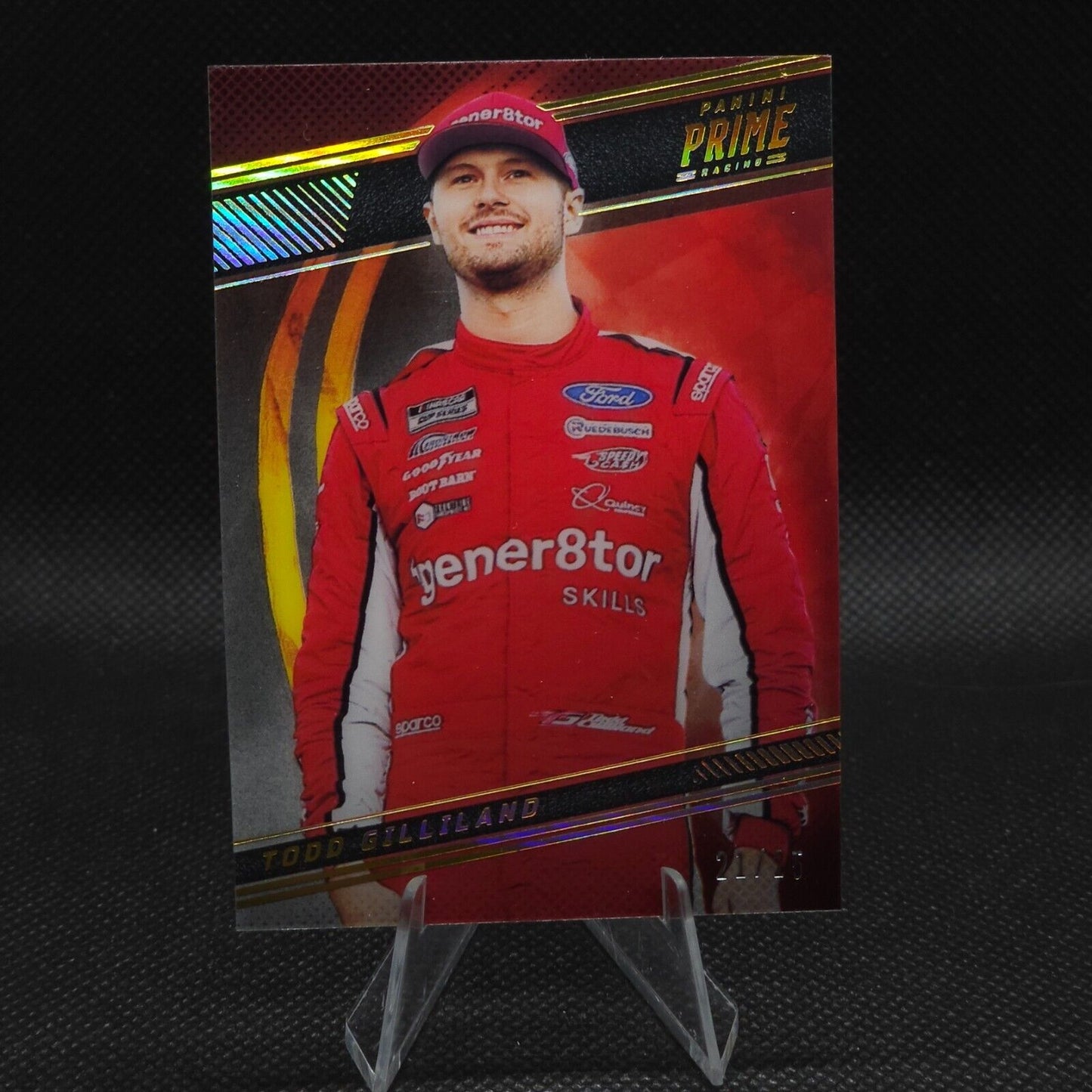 2023 Panini Prime Racing Base Holo Gold #17 Todd Gilliland 21/25