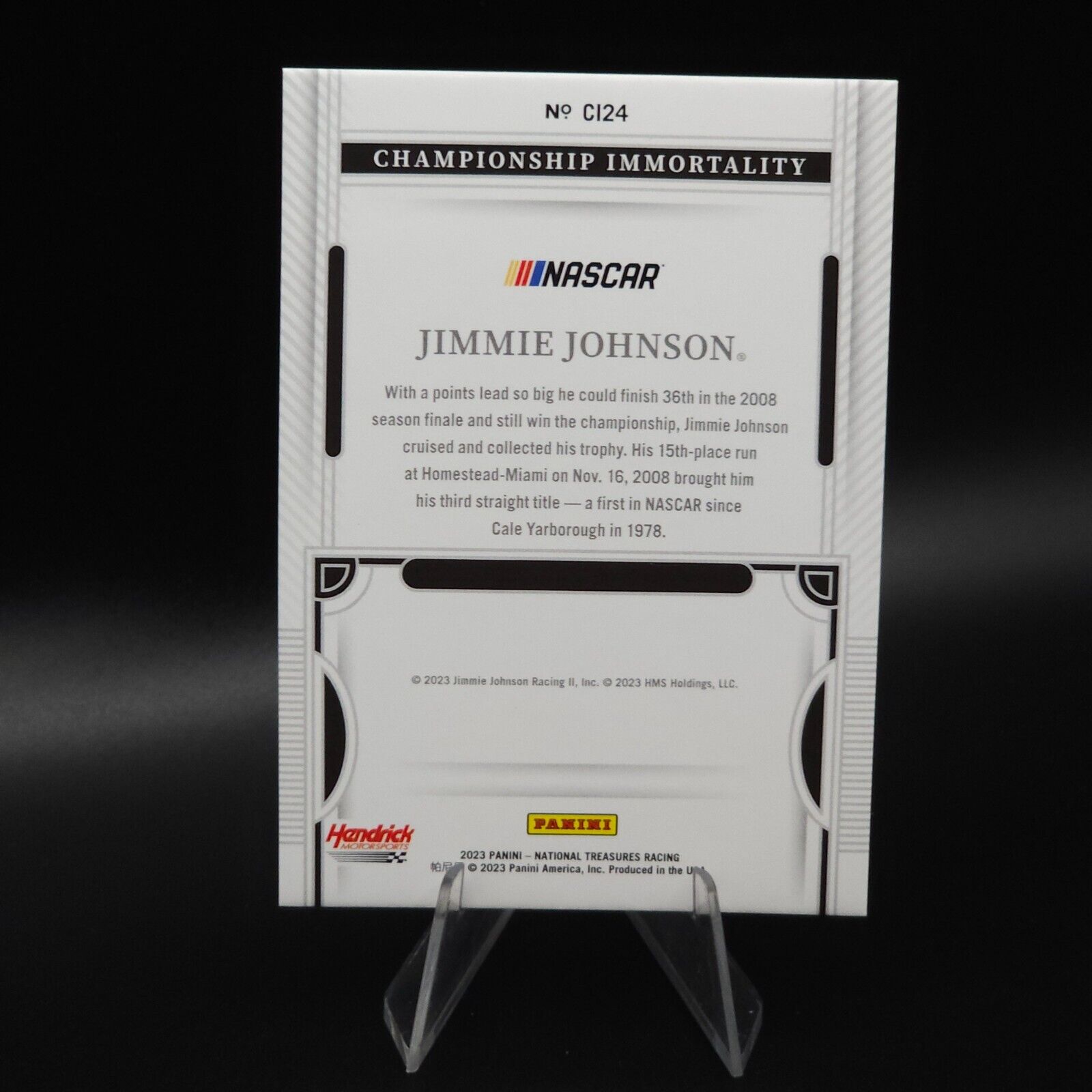 2023 National Treasures Championship Immortality Gold #CI24 Jimmie Johnson /10 - NASCARD.shop