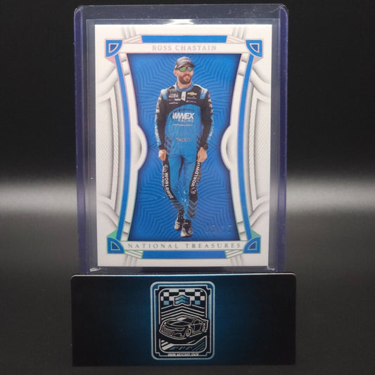 2023 Panini National Treasures Base Holo Silver #26 Ross Chastain /15 - NASCARD.shop