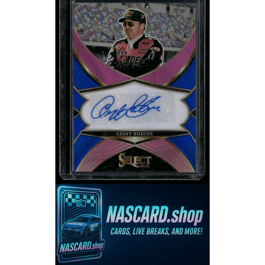 2025 Panini Select #LS-GBD Geoff Bodine Legendary Signatures Blue Prizms #/99