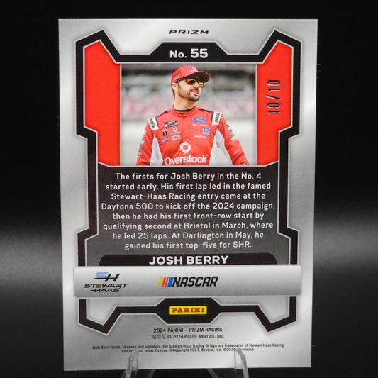 2024 Panini Prizm Racing Blue Shimmer #55 Josh Berry 10/10