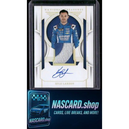 2024 Panini National Treasures Kyle Larson Premium Patches Holo Gold #/10