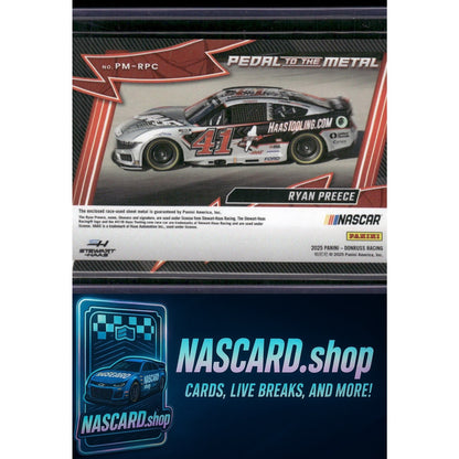 2025 Donruss #PM-RPC Ryan Preece Pedal to the Metal Materials