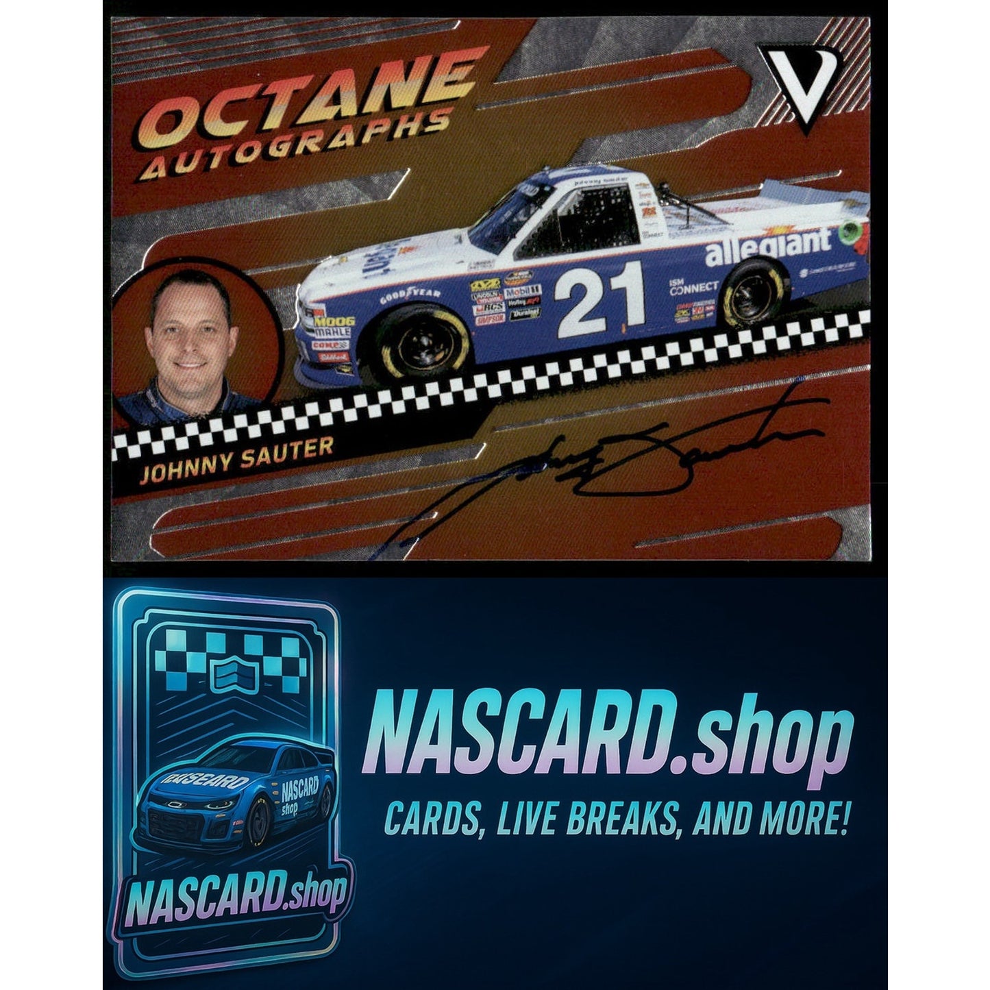 2018 Panini Victory Lane #OA-JS Johnny Sauter Octane Autographs #/150