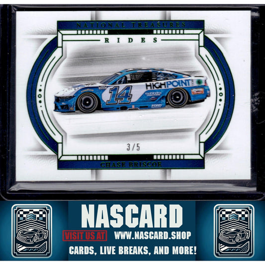 2024 Panini National Treasures #45 Chase Briscoe Green - NASCARD.shop