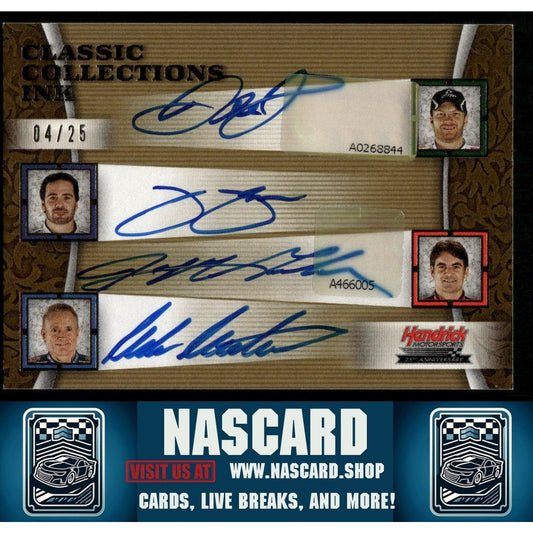 2009 Press Pass Martin Johnson Gordon Earnhardt Classic Collections Ink Gold /25