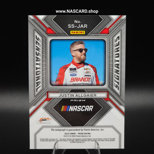 2024 Panini Prizm Racing Sensational Signatures Silver Prizm Justin Allgaier