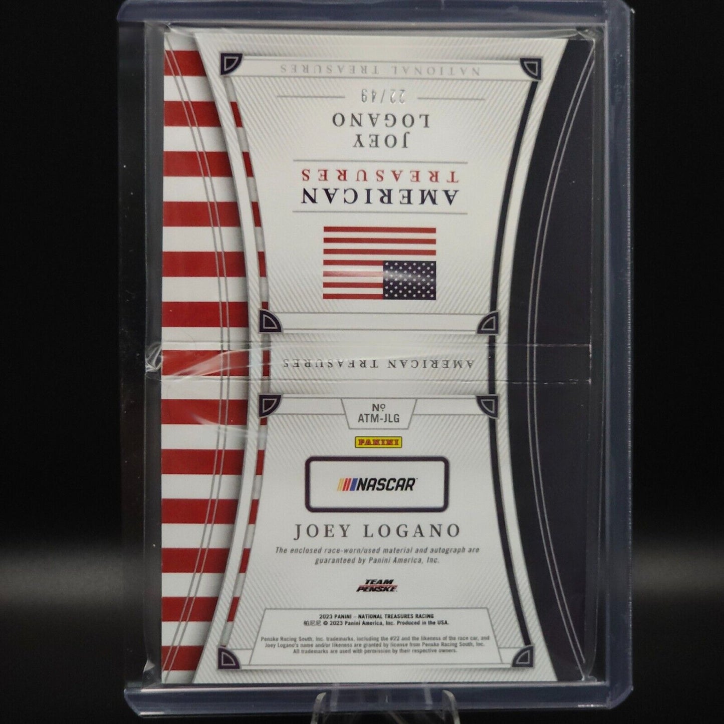 2023 National Treasures American Treasures Booklet Joey Logano 22/49 DOOR NUMBER - NASCARD.shop