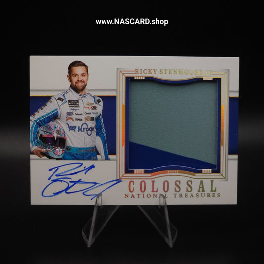 2024 National Treasures Colossal Material Auto Holo Gold Ricky Stenhouse Jr. /10