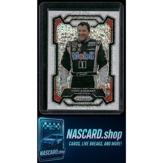 2024 Panini Prizm #6 Tony Stewart White Sparkle - NASCARD.shop