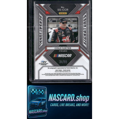 2024 Panini Prizm #SS-CCR Cole Custer Sensational Signatures Red #/99