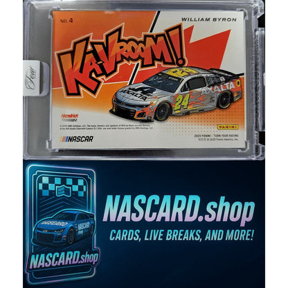 2025 Panini Turn Four Racing #4 Ka-VROOM! William Byron SSP CASE HIT!
