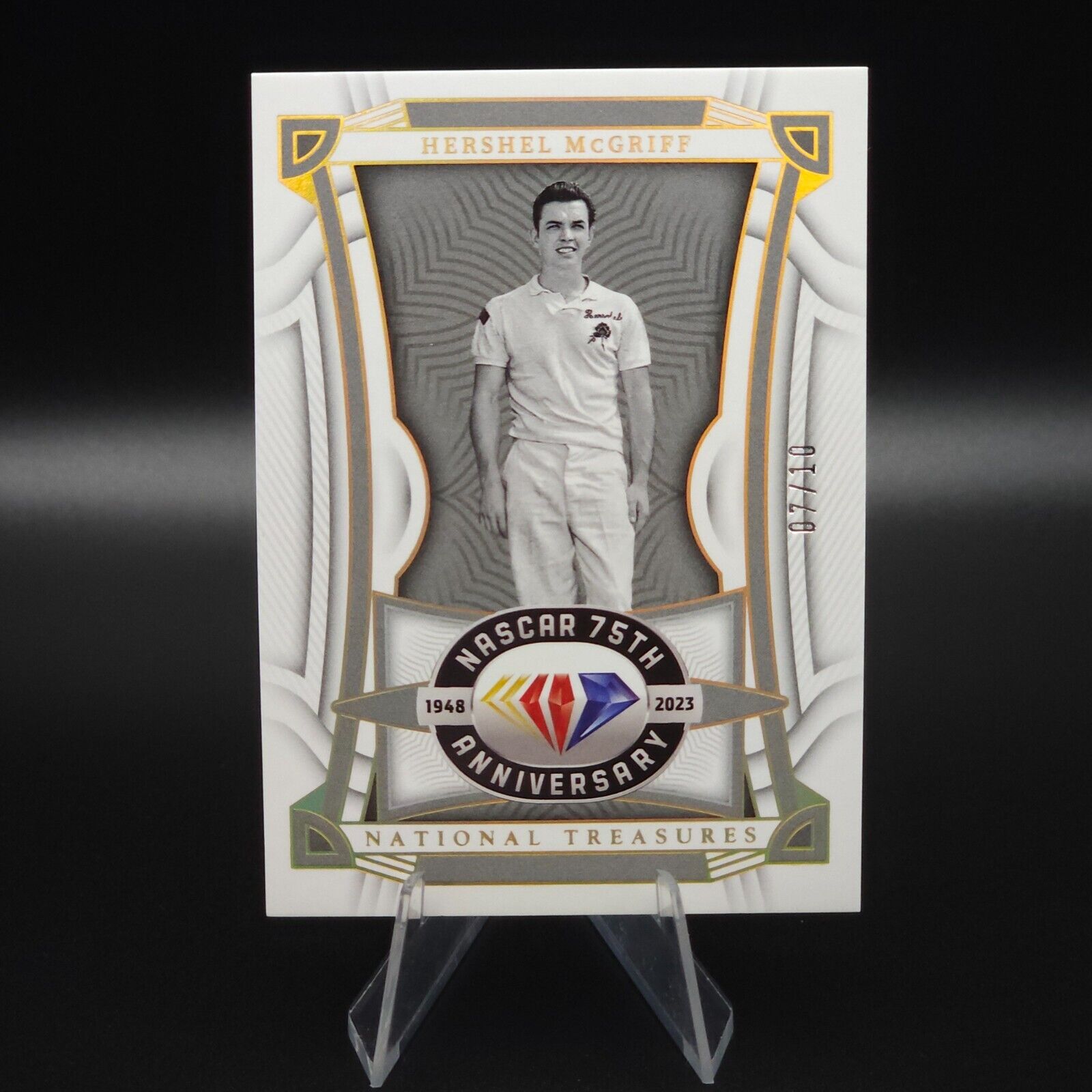 2023 National Treasures NASCAR Diamond Anniversary Holo Gold Hershel McGriff /10 - NASCARD.shop