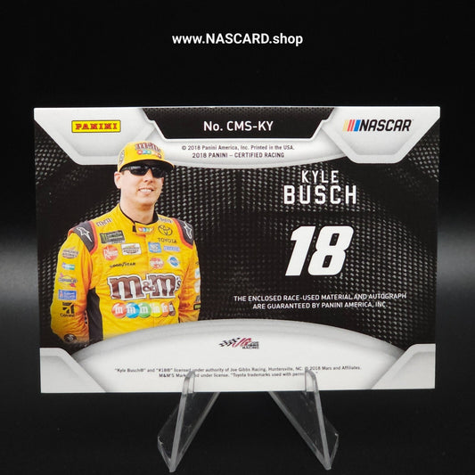 2018 Panini Certified Certified Materials Signature Mirror Purple Kyle Busch /10