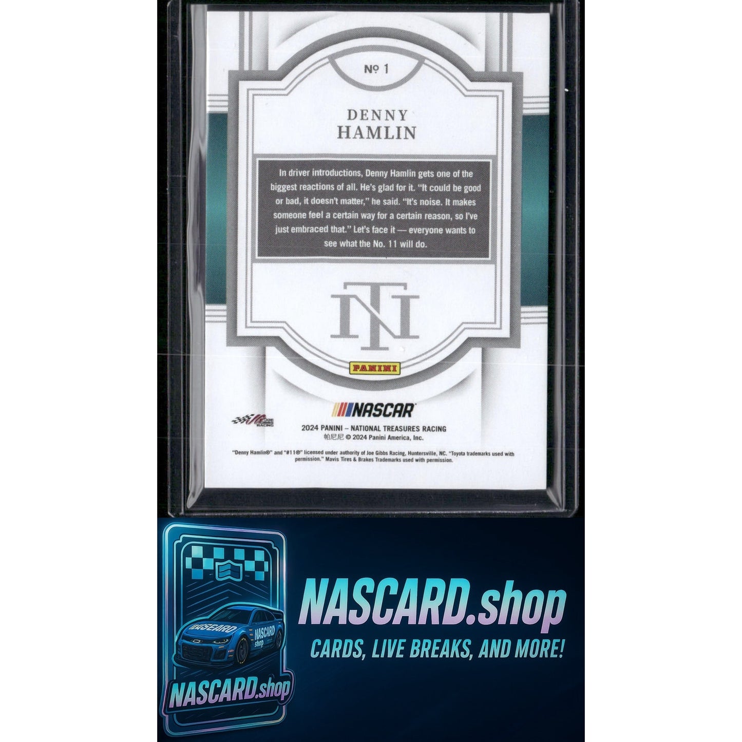 2024 Panini National Treasures #1 Denny Hamlin #/49 - NASCARD.shop
