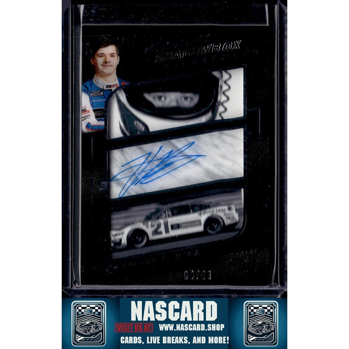 2023 Prime Midnight Shadowbox Signatures #SHA-HBU Harrison Burton #/99