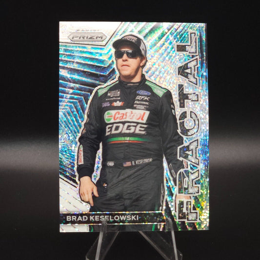 2023 Panini Prizm - Fractal White Sparkle Prizm Brad Keselowski #F6 Silver Prizm