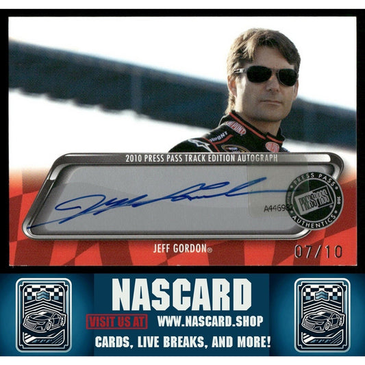 2010 Press Pass Vault Track Edition Autograph Jeff Gordon