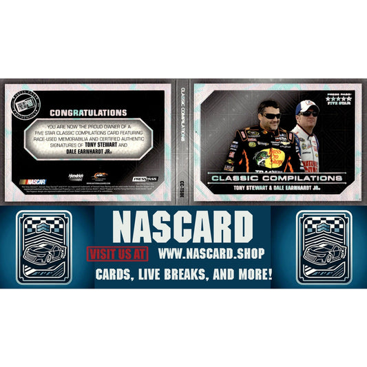 2014 Press Pass Five Star Tony Stewart/ Dale Jr Classic Compilations Booklet 1/1