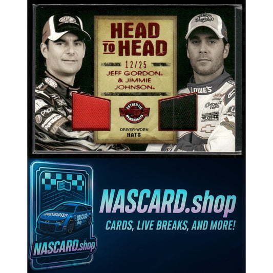 2010 Wheels Main Event Jeff Gordon Jimmie Johnson Head to Head Red #/25 - NASCARD.shop