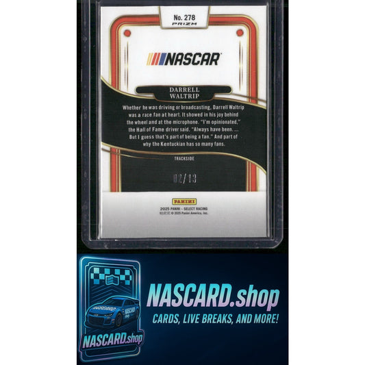 2025 Select Racing #278 Darrell Waltrip Trackside Power Plaid Gold Prizms #/13 - NASCARD.shop