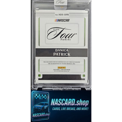 2025 Panini Turn Four #HDS-DPR Danica Patrick Hat Dance Signatures Blue #/20