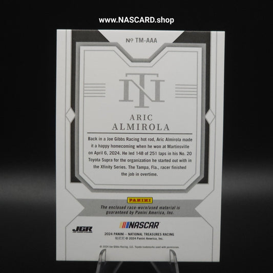 2024 Panini National Treasures Timeline Materials Aric Almirola /99