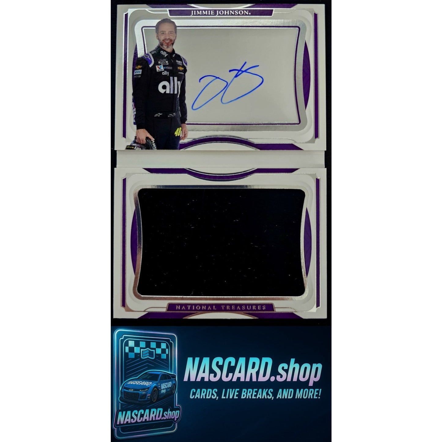2022 National Treasures Jimmie Johnson Jumbo Sheet Metal Signature Booklet #/25