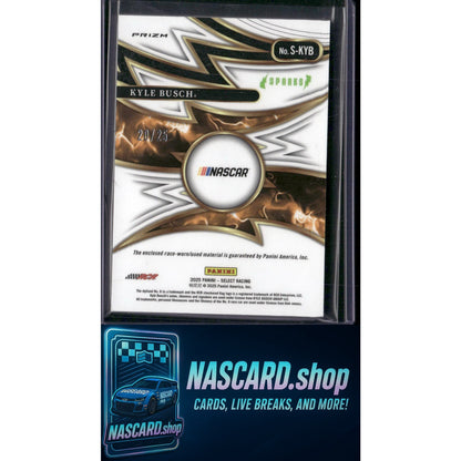 2025 Panini Select #S-KYB Kyle Busch Sparks Tie-Dye Prizms #/25 - NASCARD.shop