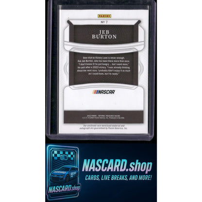2023 Panini National Treasures #7 Jeb Burton Colossal Materials Signatures #/99 - NASCARD.shop