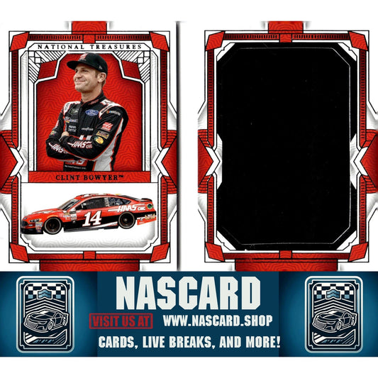 2024 Panini National Treasures #JB-CLB Clint Bowyer Jumbo Booklet Firesuit #/25 - NASCARD.shop