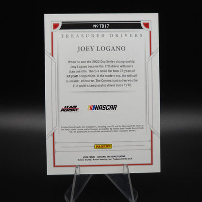 2023 Panini National Treasures - Treasured Drivers #TD17 Joey Logano /25 - NASCARD.shop