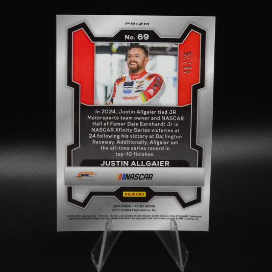 2024 Panini Prizm Racing Blue Pulsar #69 Justin Allgaier /75