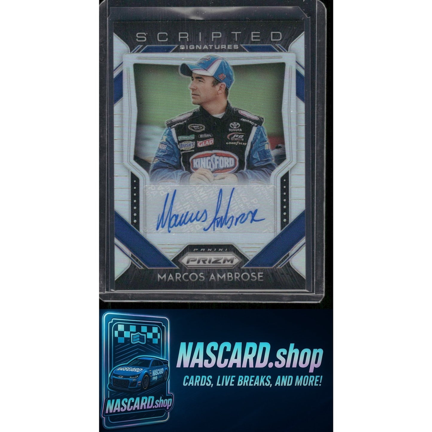 2020 Panini Prizm #SS-MA Marcos Ambrose Scripted Signatures Prizm