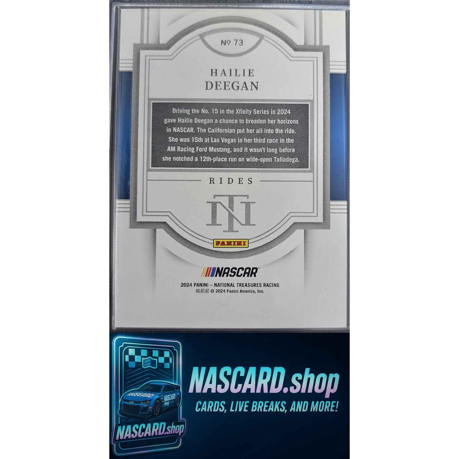 2024 Panini National Treasures #73 Hailie Deegan Purple #3/3