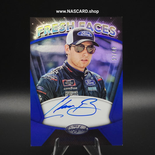 2018 Panini Certified - Fresh Faces Signatures Chase Briscoe Blue /49 (AU, RC)