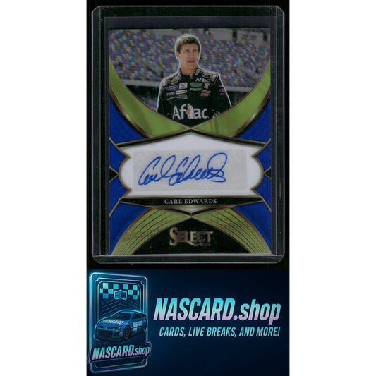 2025 Panini Select #LS-CES Carl Edwards Legendary Signatures Blue Prizms #/99