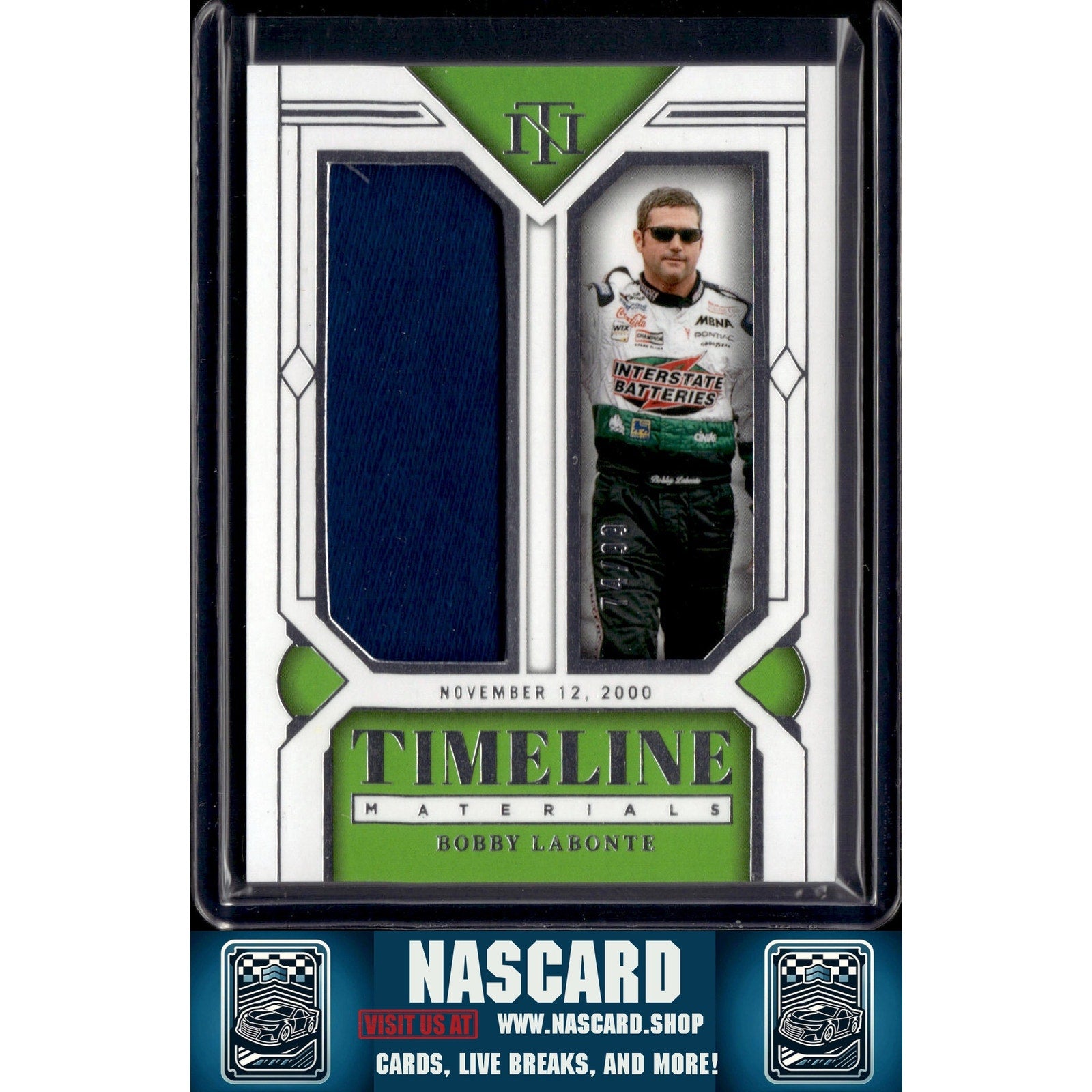 2024 Panini National Treasures #TM-BLE Bobby Labonte Timeline Materials - NASCARD.shop