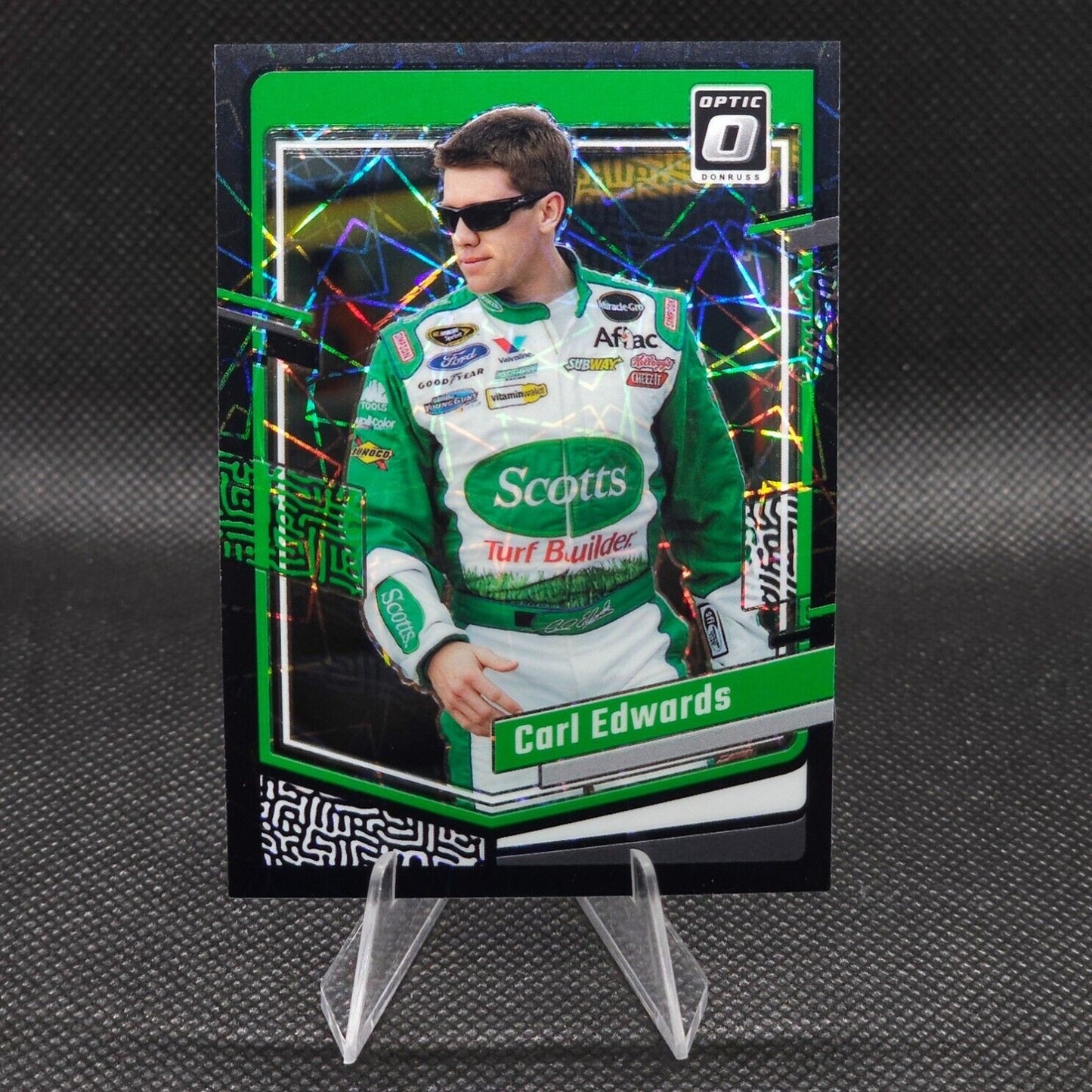 2024 Donruss Base Optic Black Velocity Prizm #53 Carl Edwards - 02/39 - NASCARD.shop