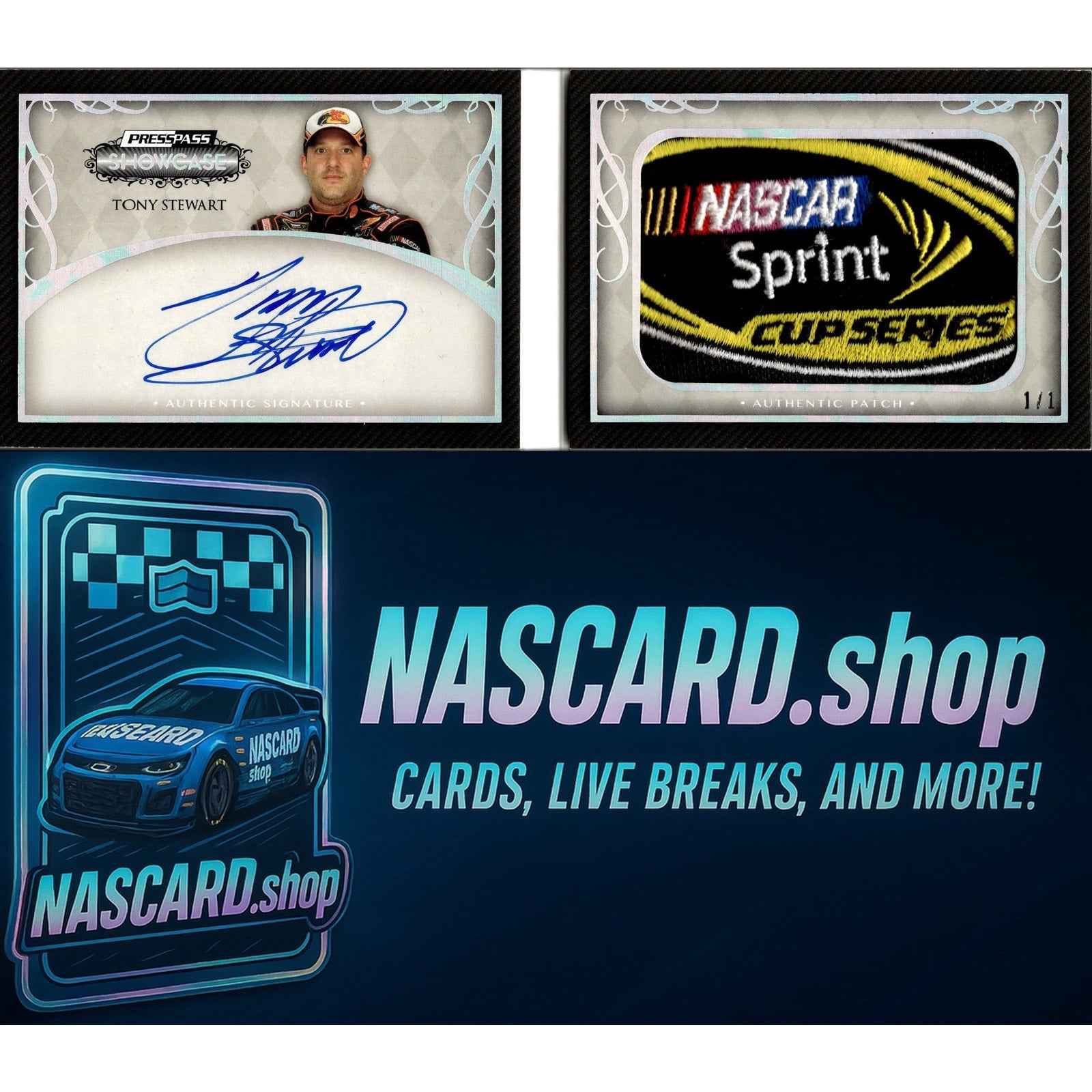 2013 Press Pass Showcase Tony Stewart NASCAR Sprint Cup Patch Book 1/1