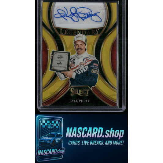 2024 Panini Select #LS-KPY Kyle Petty Legendary Signatures Gold Prizms #/10 - NASCARD.shop