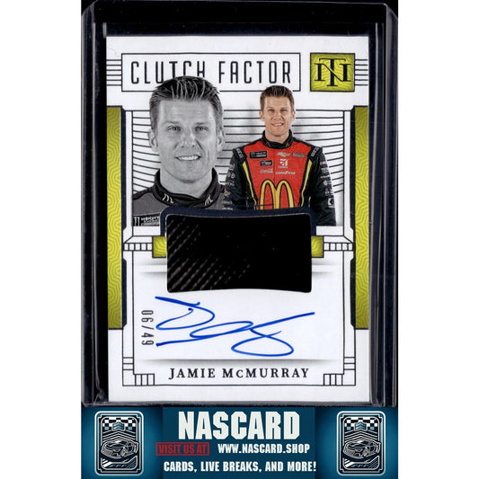 2024 National Treasures #CFS-JMC Jamie McMurray Clutch Factor Signatures #/49 - NASCARD.shop