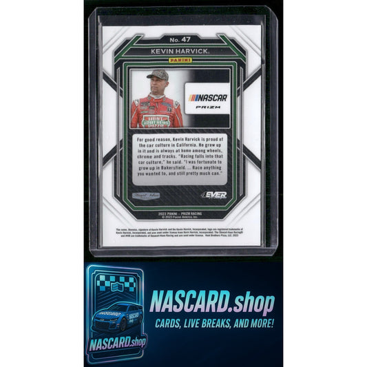 2023 Panini Prizm #47 Kevin Harvick White Sparkle Prizm