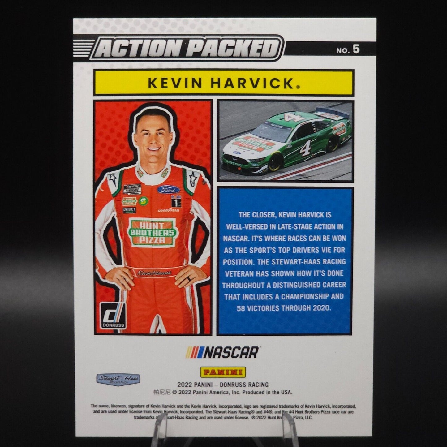 2022 Panini Donruss NASCAR - Action Packed Xplosion Kevin Harvick #5 /10 - NASCARD.shop